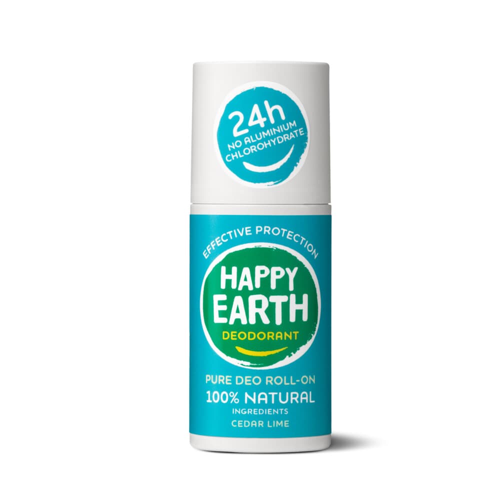 Happy Earth 100% Natuurlijke Deodorant Roller Cedar Lime 75 ml
