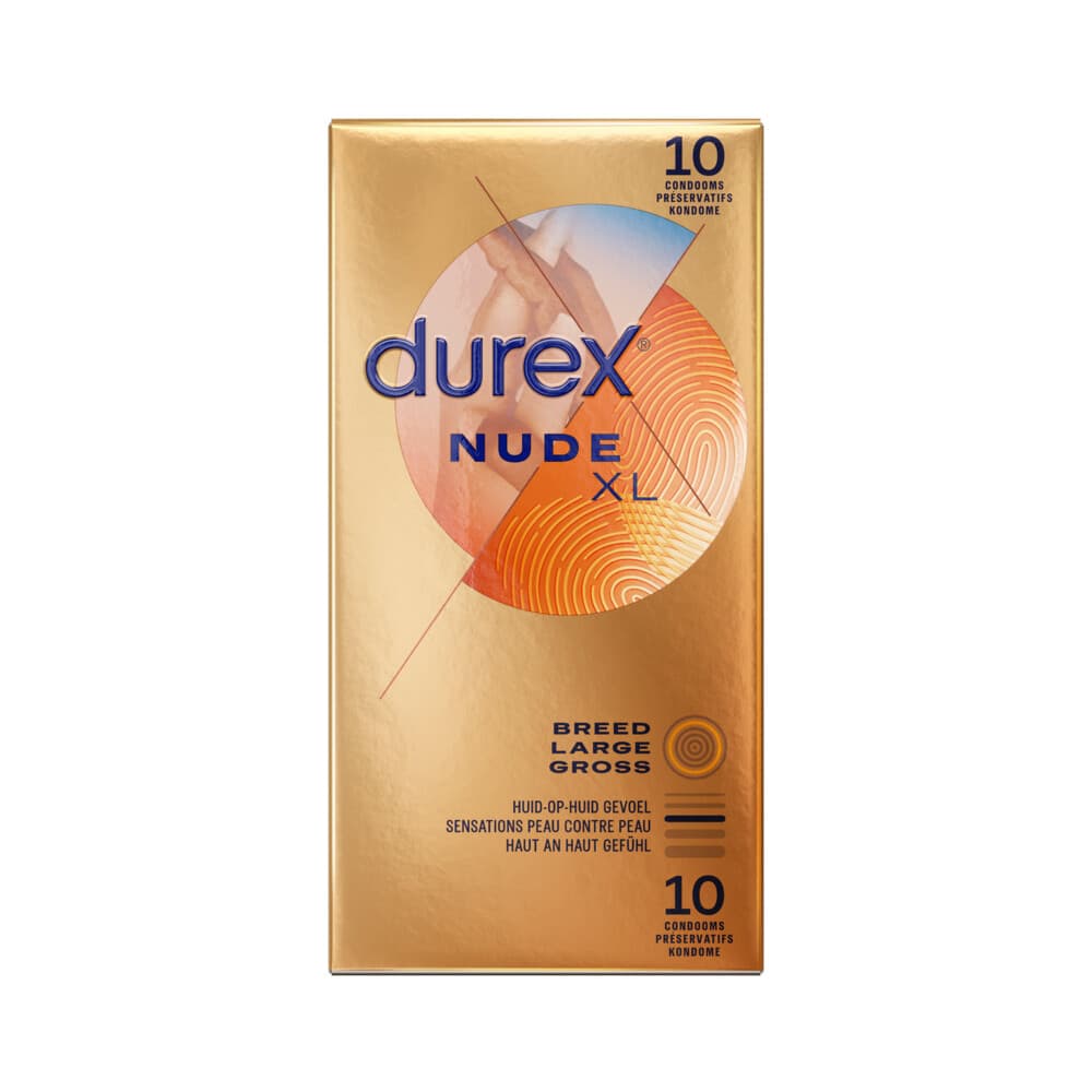 3x Durex Condooms Nude XL 10 stuks