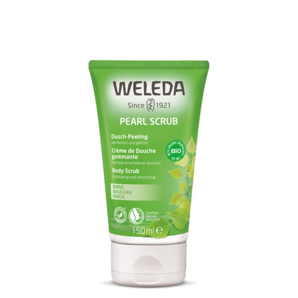 2e halve prijs: WELEDA Berken Pearl Scrub Douchecrème 150 ml