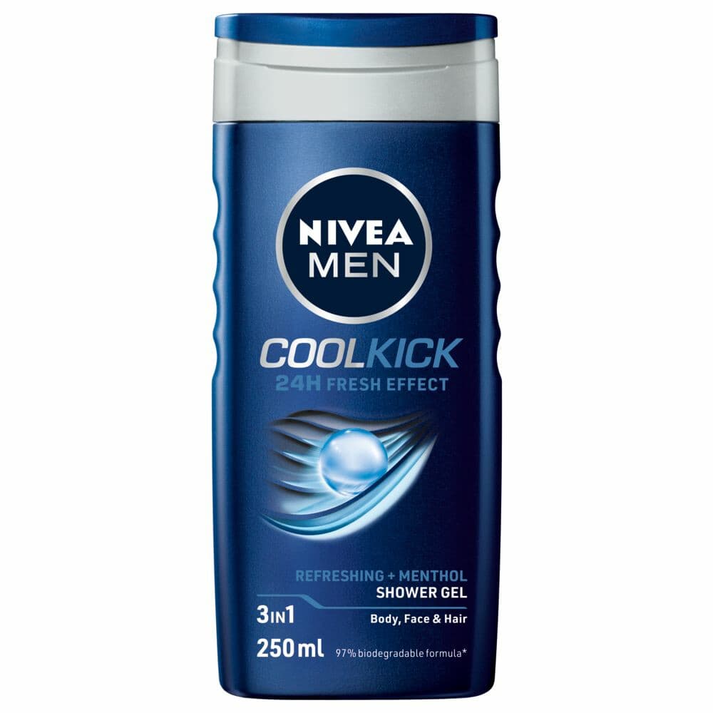 1+1 gratis: NIVEA Men Douchegel Cool Kick 250 ml