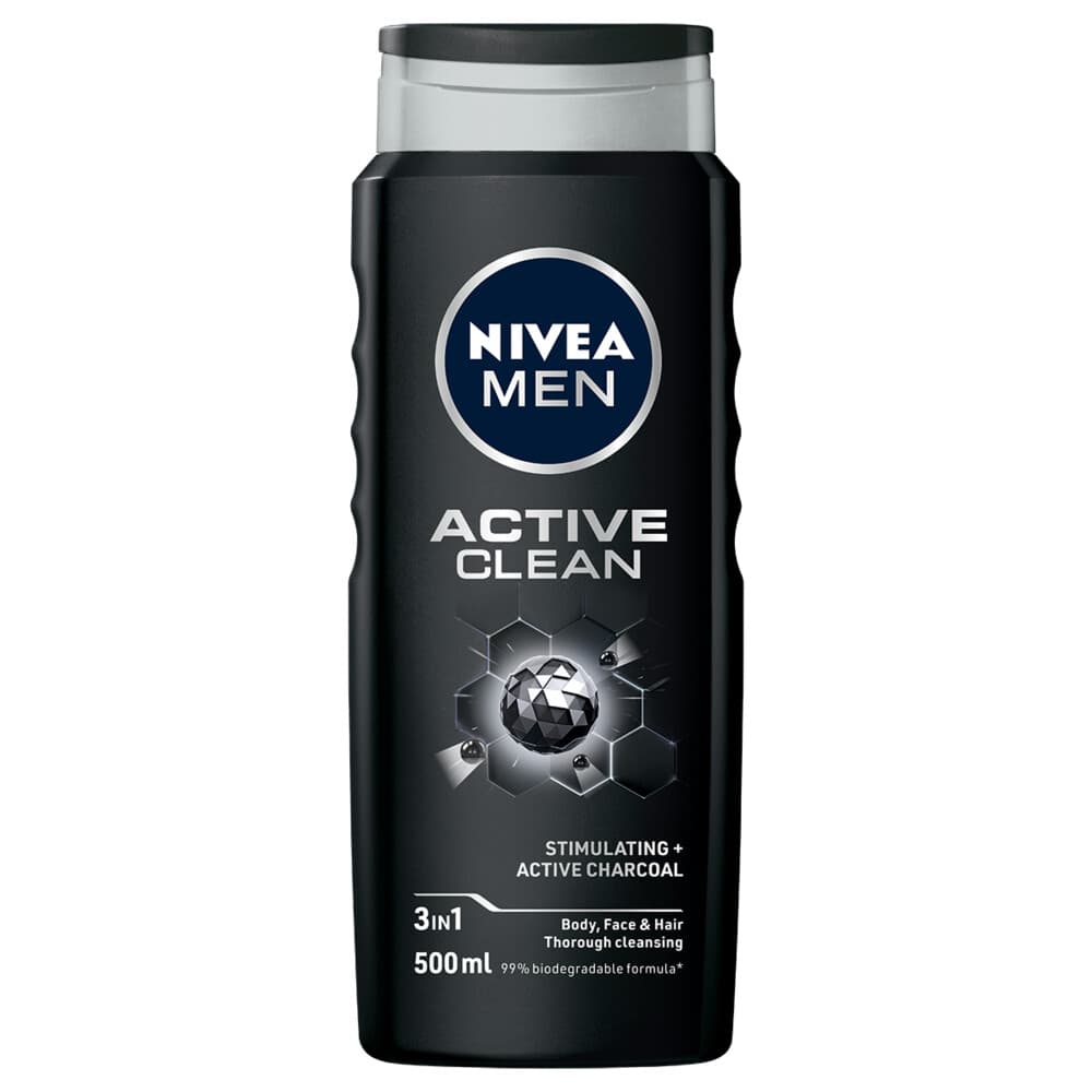 1+1 gratis: NIVEA Men Douchegel Active Clean 500 ml