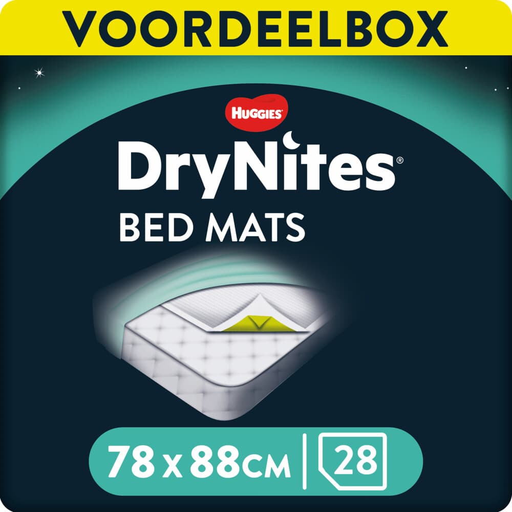 4x Huggies DryNites Bed Matrasbeschermers 7 stuks