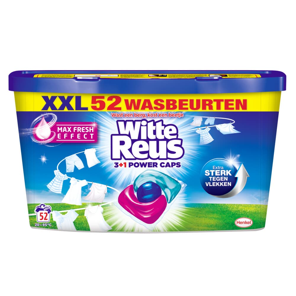 Witte Reus Power Caps Wasmiddelcapsules 52 stuks