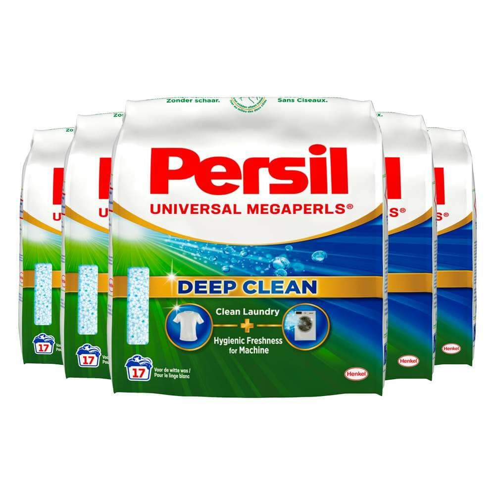 5x Persil Waspoeder Megaperls Power 17 Wasbeurten 1,02 kg