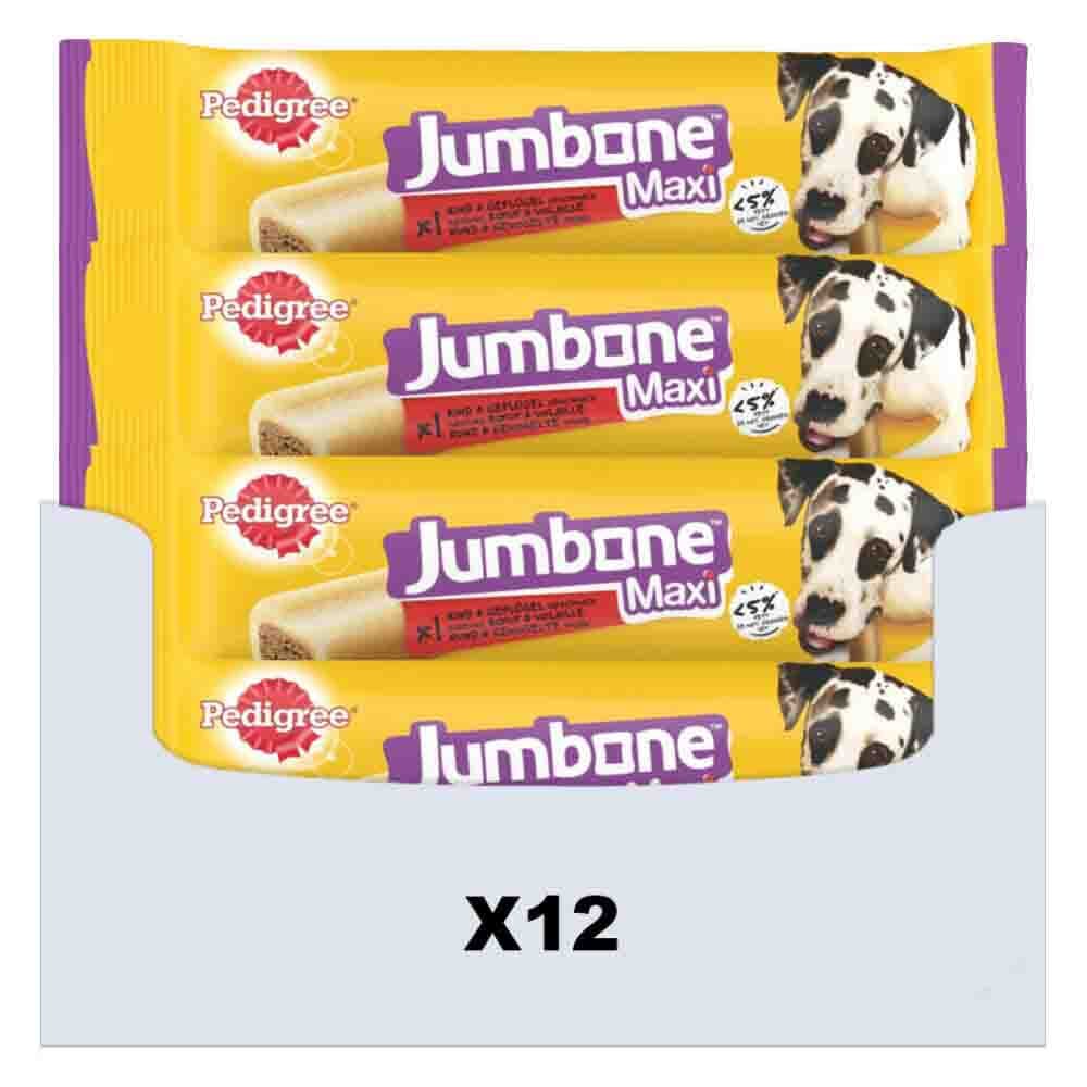12x Pedigree Jumbone Hondensnacks Maxi Rund&Gevogelte
