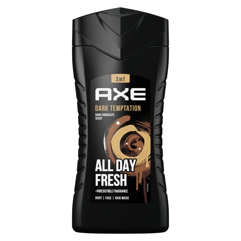 2+1 gratis: Axe 3-in-1 Douchegel Dark Temptation 250 ml