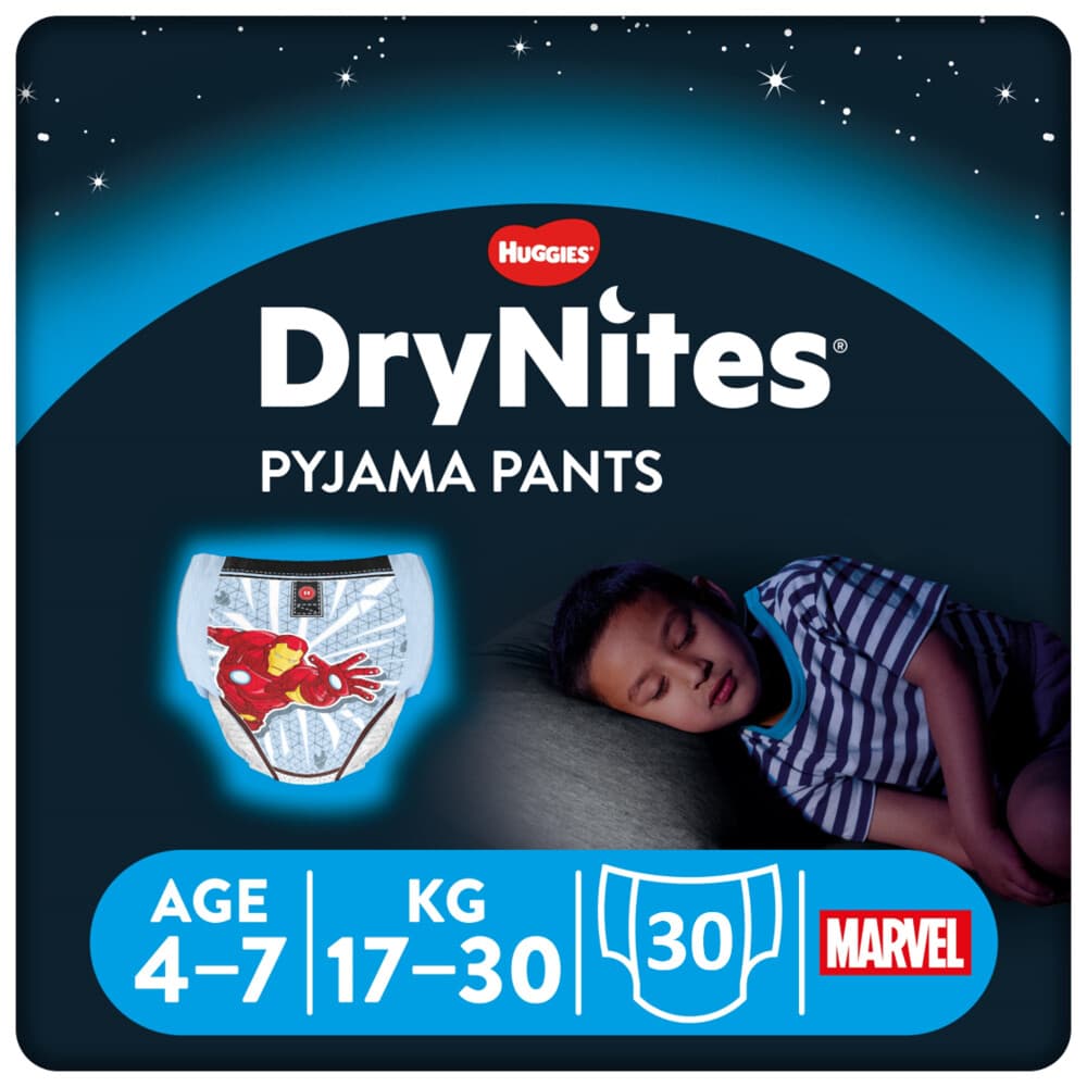 3x Huggies DryNites Absorberende Luierbroekjes Jongens 4-7 jaar 10 stuks