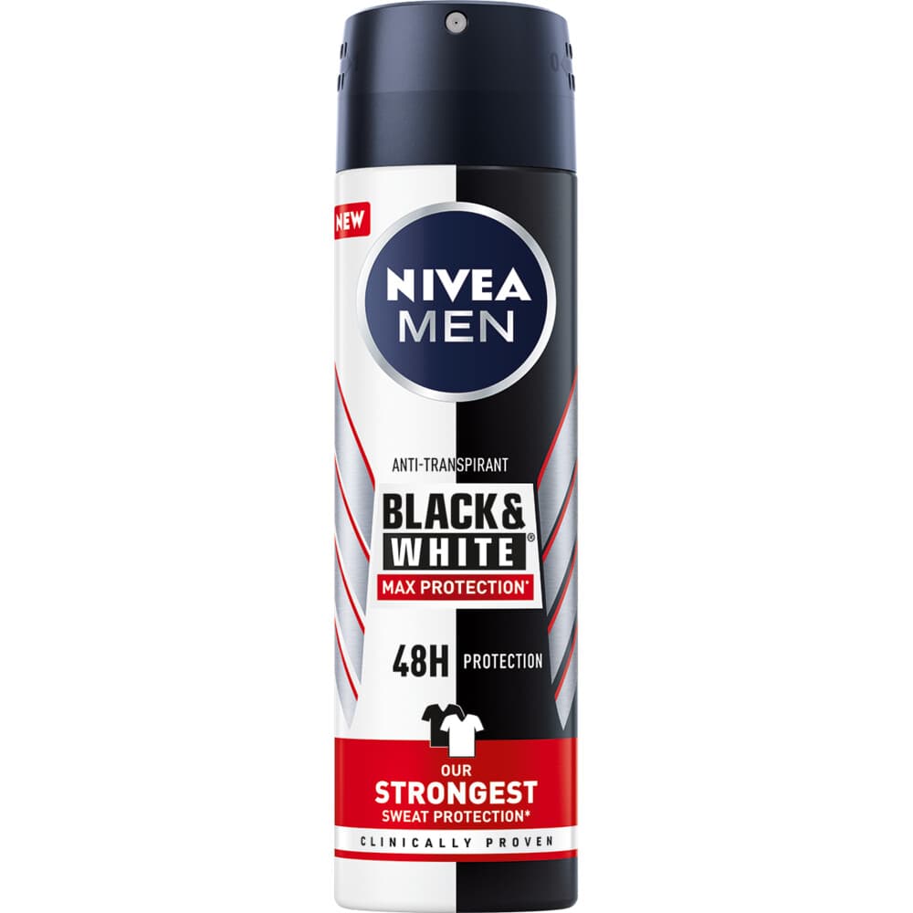 1+1 gratis: NIVEA Men Max Protection Spray Black&White 150 ml