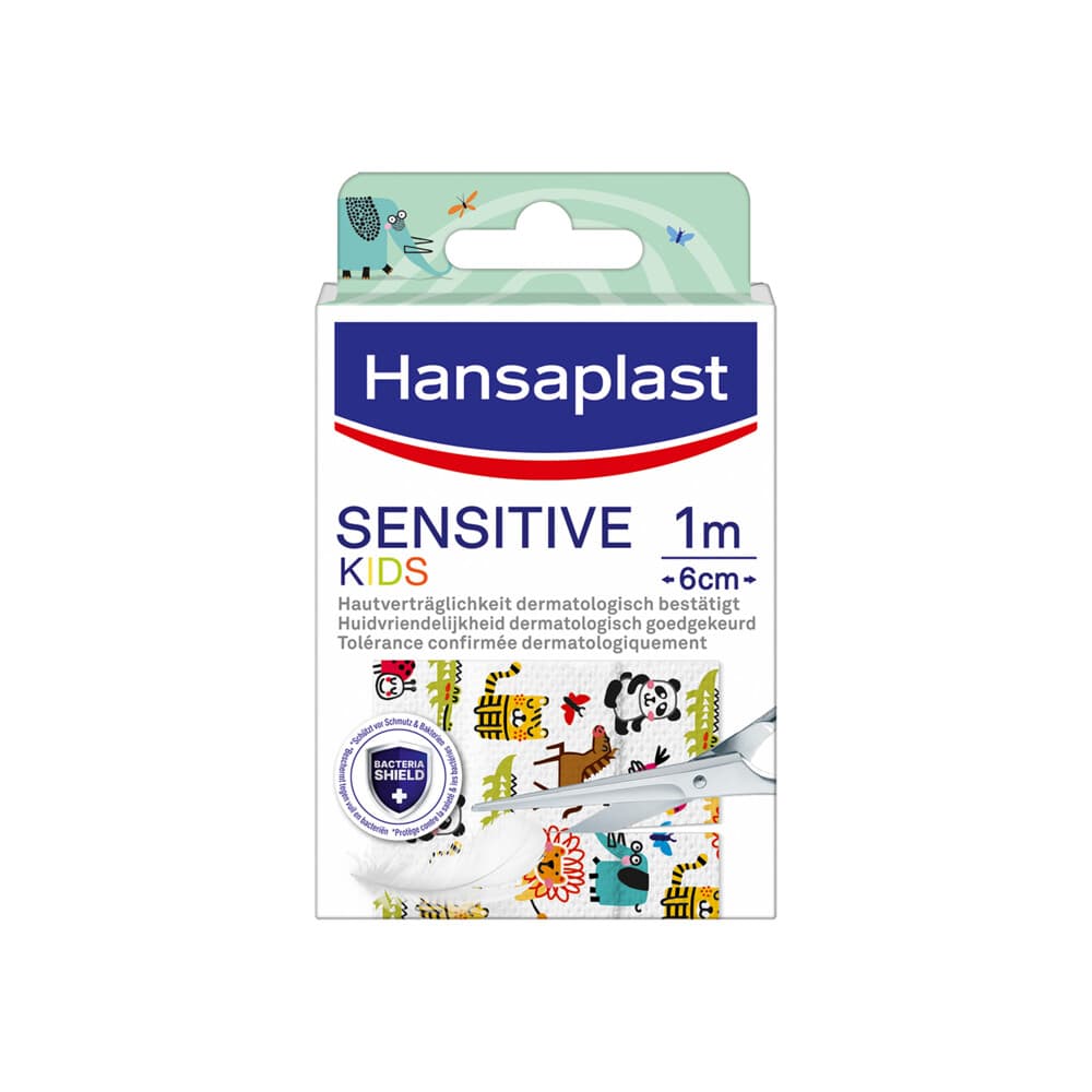 2e halve prijs: Hansaplast Sensitive Kids 1m x 6 cm