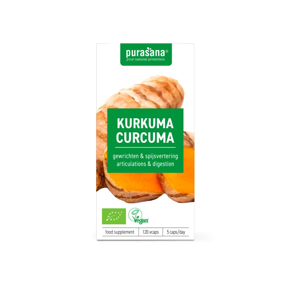 Gratis Verzending: Purasana Kurkuma Bio 120 Capsules