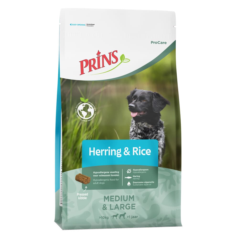 Prins ProCare Hypoallergeen Haring&Rijst Hondenvoer 12 kg