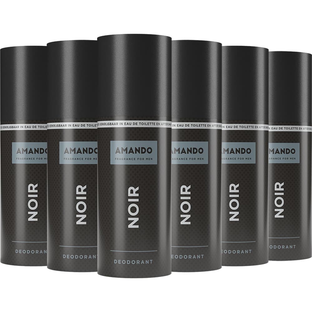 6x Amando Deodorant Spray Noir 150 ml