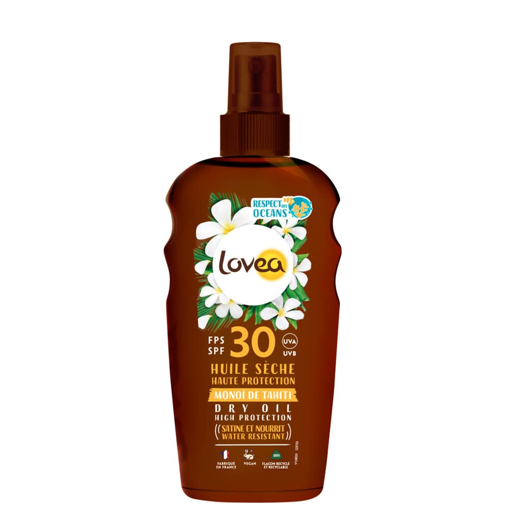 2x Lovea Sun Dry Oil Spray Zonnebrand SPF 30 150 ml