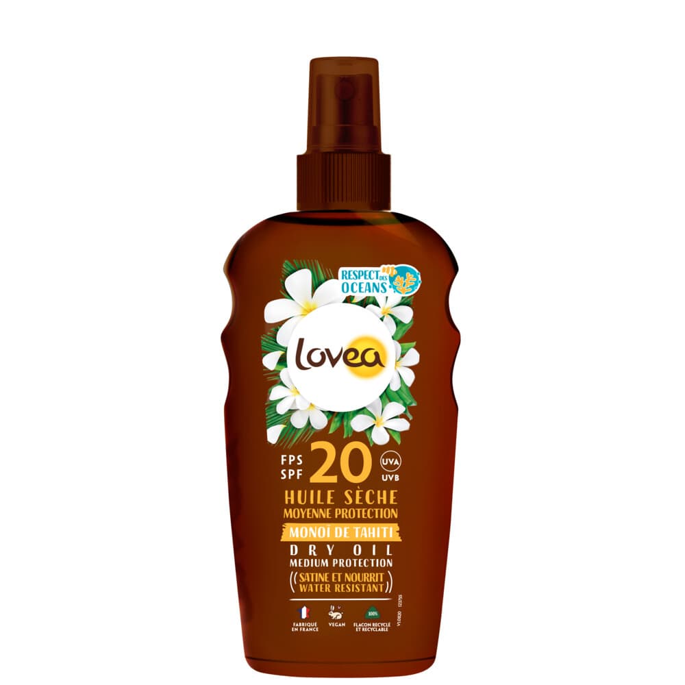 3x Lovea Sun Dry Oil Spray Zonnebrand SPF 20 150 ml