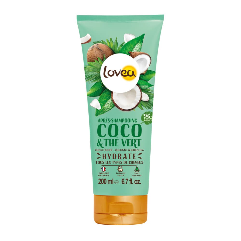 4x Lovea Kokos en Groene Thee Conditioner 200 ml
