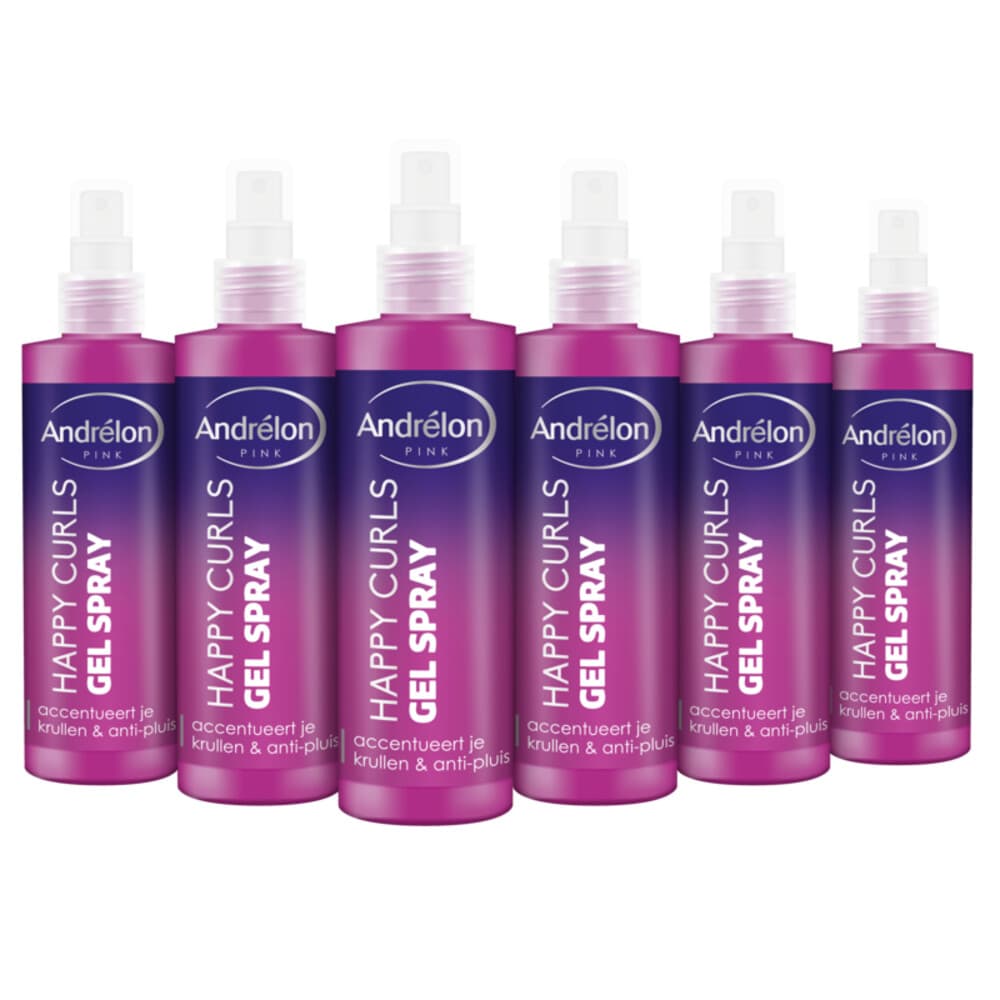 6x Andrélon Gel Spray Happy Curls 200 ml