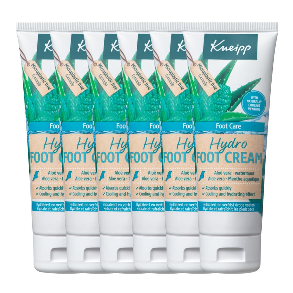 6x Kneipp Voetcrème Hydro 75 ml