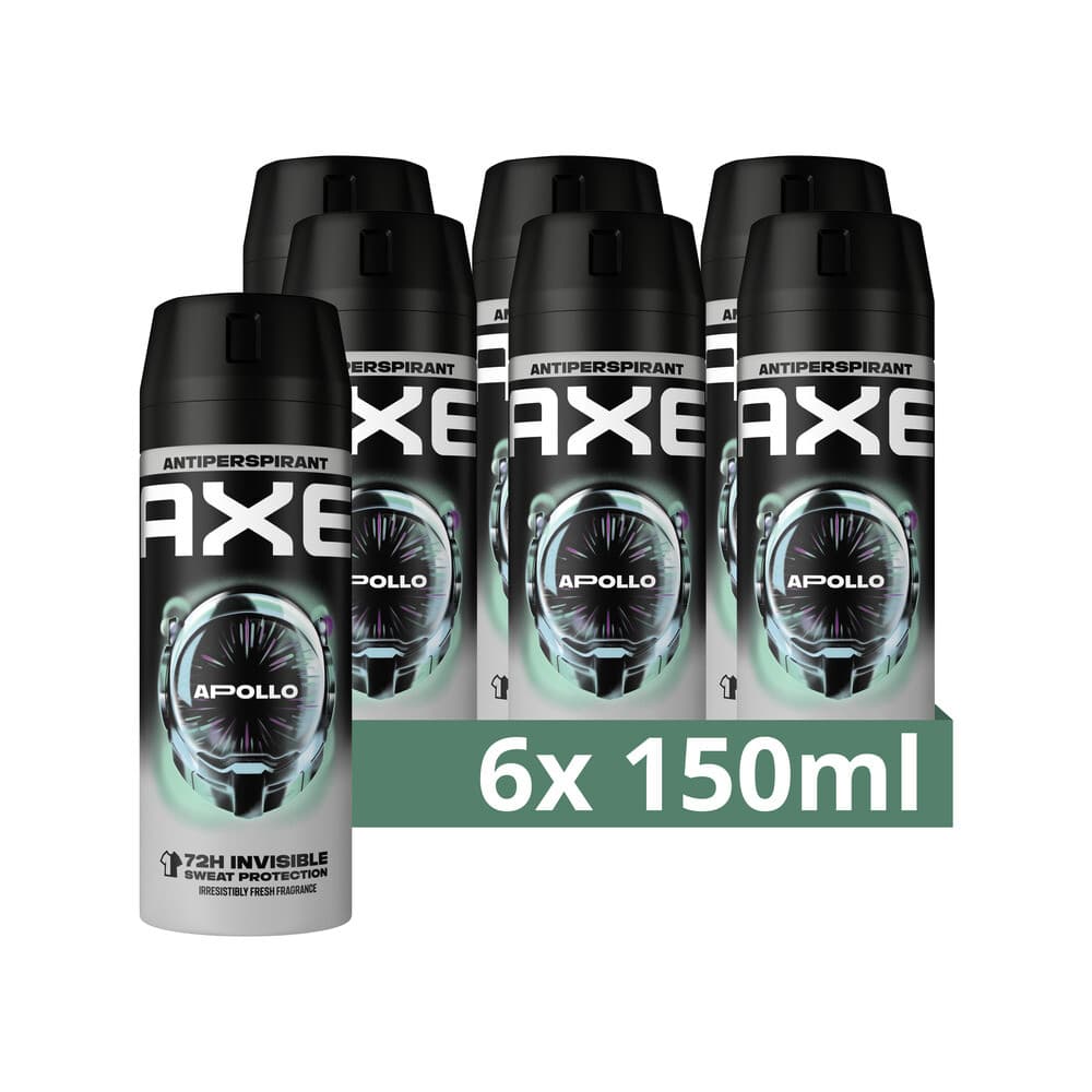 6x Axe Anti-Transpirant Spray Apollo 150 ml