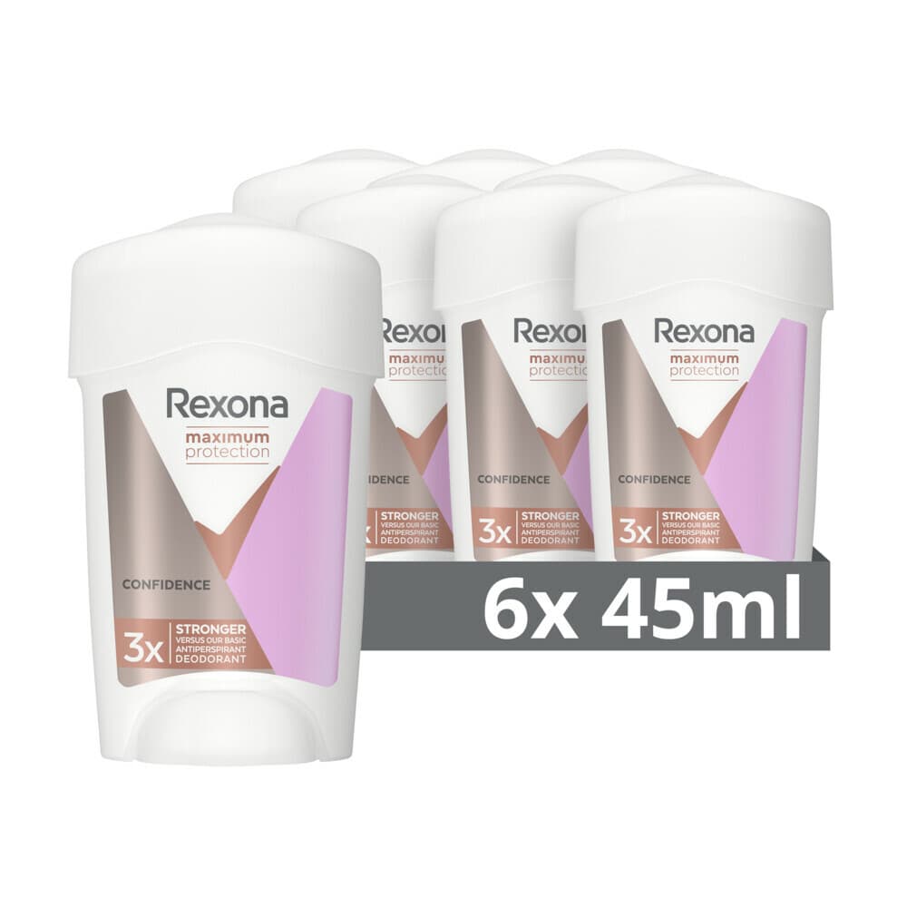 6x Rexona Deodorant Anti-transpirant Stick Confidence 45 ml