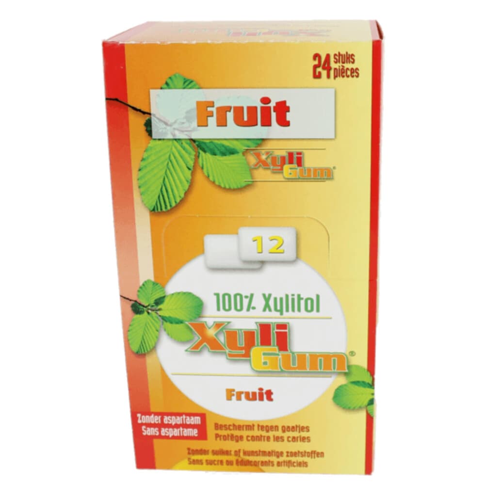 24x Xyligum Kauwgom Fruit 12 stuks