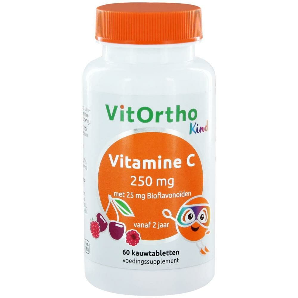 Gratis Verzending: 2x Vitortho Vitamine C 250 Kind 60 kauwtabletten