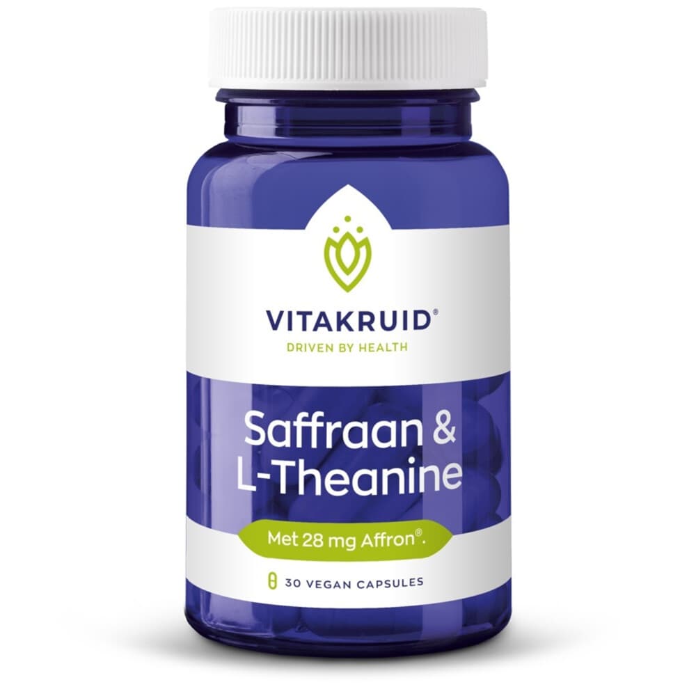 Gratis Verzending: Vitakruid Saffraan&L-Theanine 30 vegacapsules