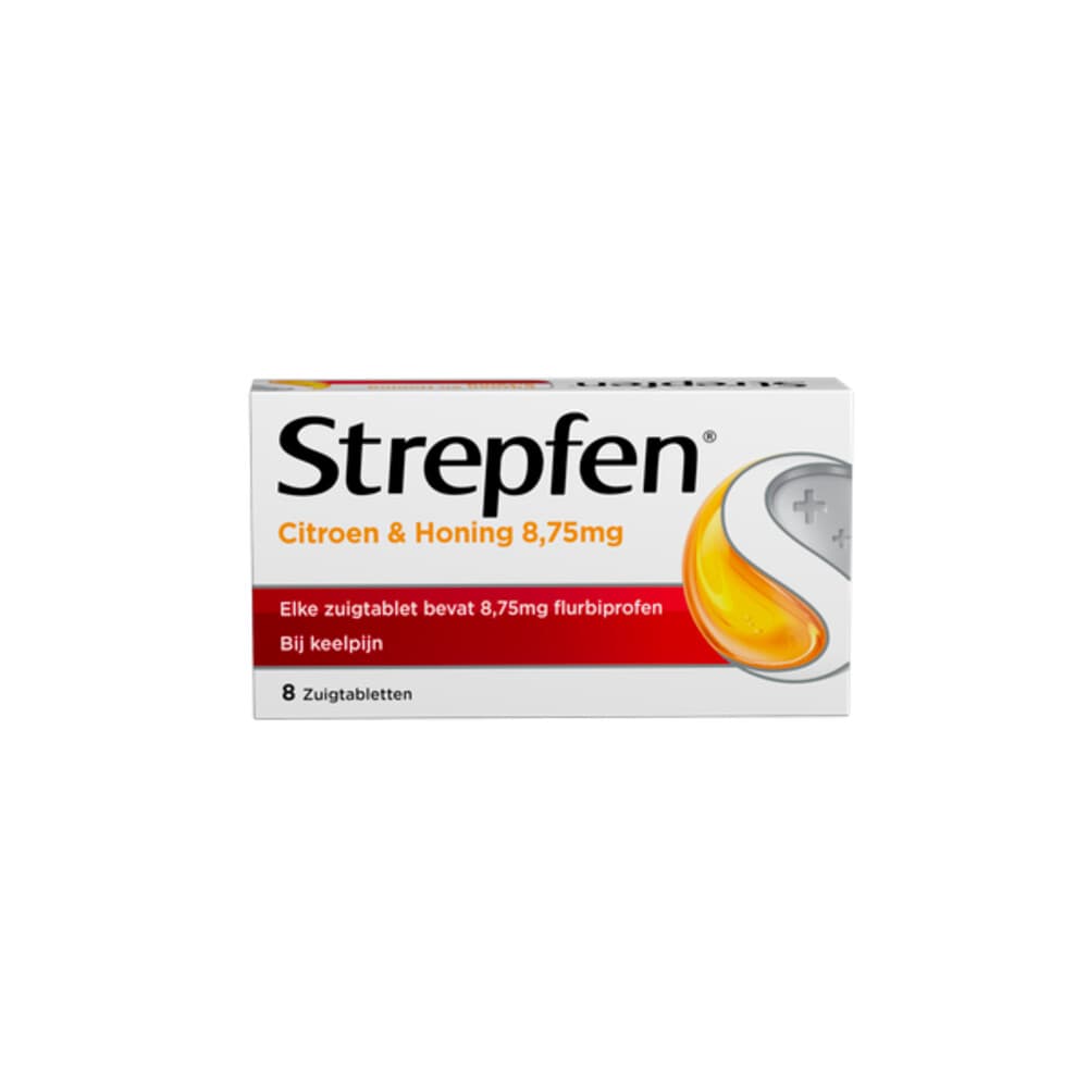 Strepfen Zuigtabletten Citroen&Honing 8 tabletten