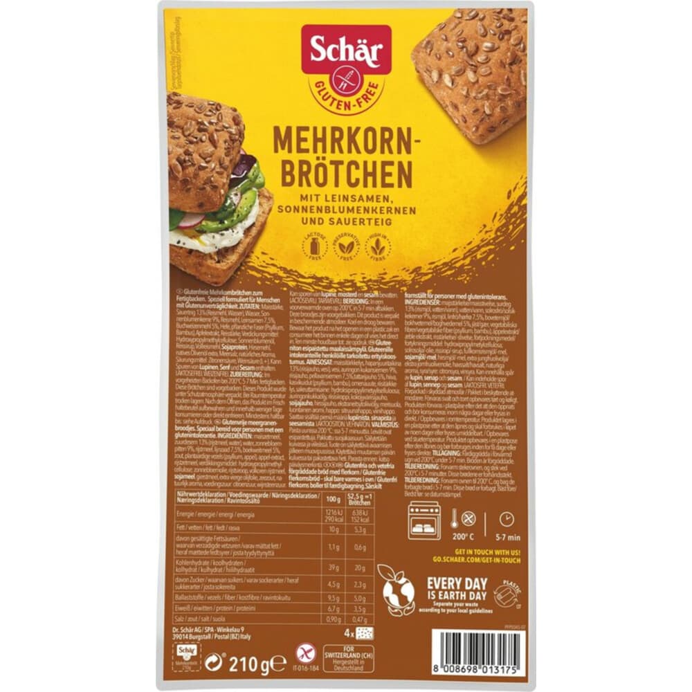 6x Schar Meergranen Broodjes 210 gr