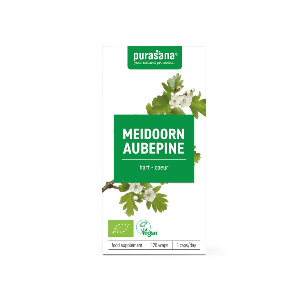 Gratis Verzending: Purasana Meidoorn 120 vegacapsules