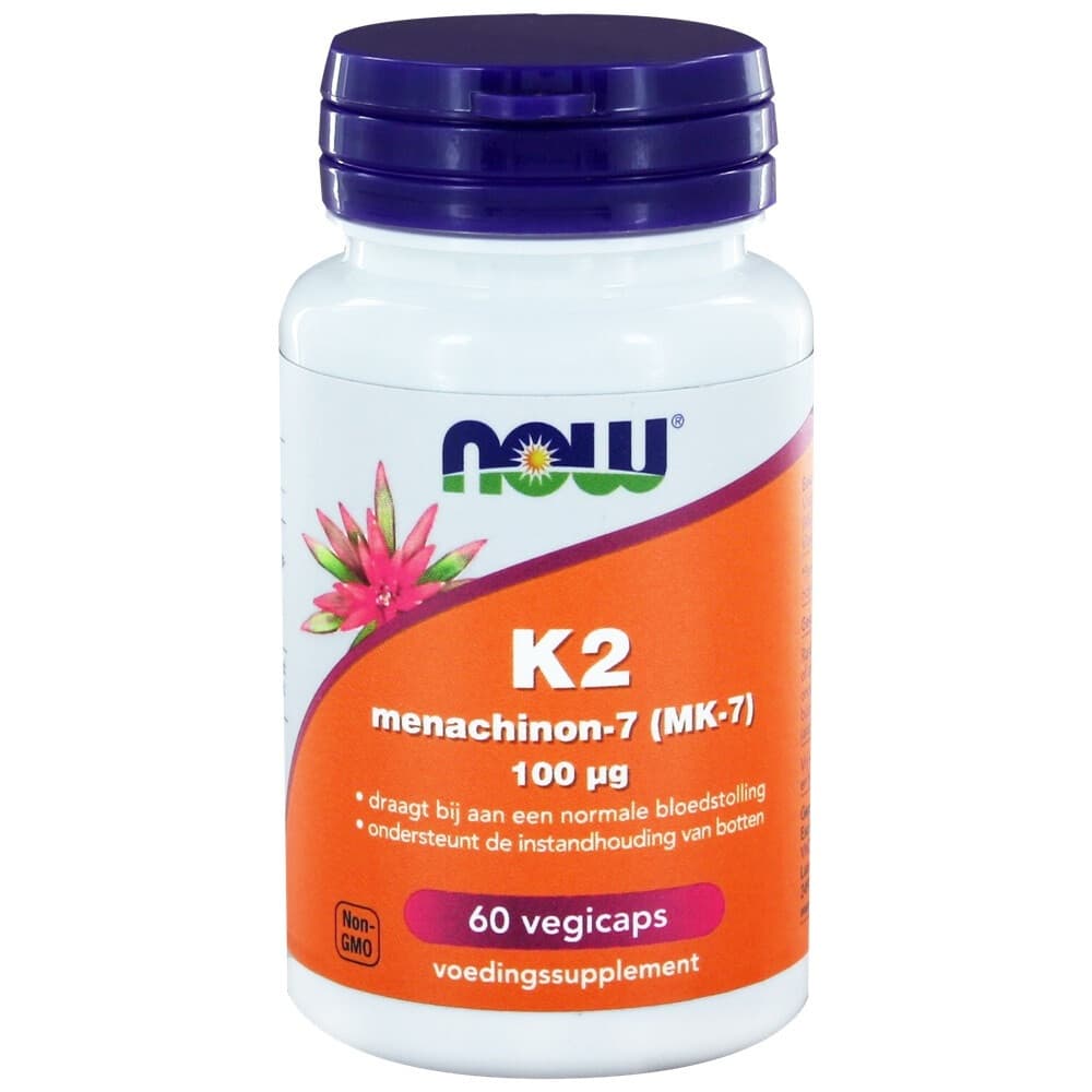 Gratis Verzending: 2x NOW Vitamine K2 Menachinon 7 100 Mcg 60 capsules