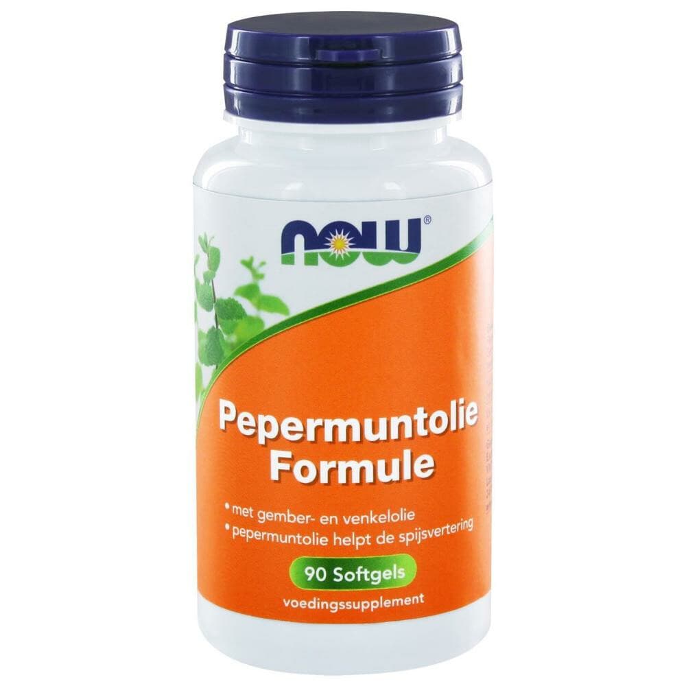Gratis Verzending: NOW Pepermuntolie Formule 90 softgels