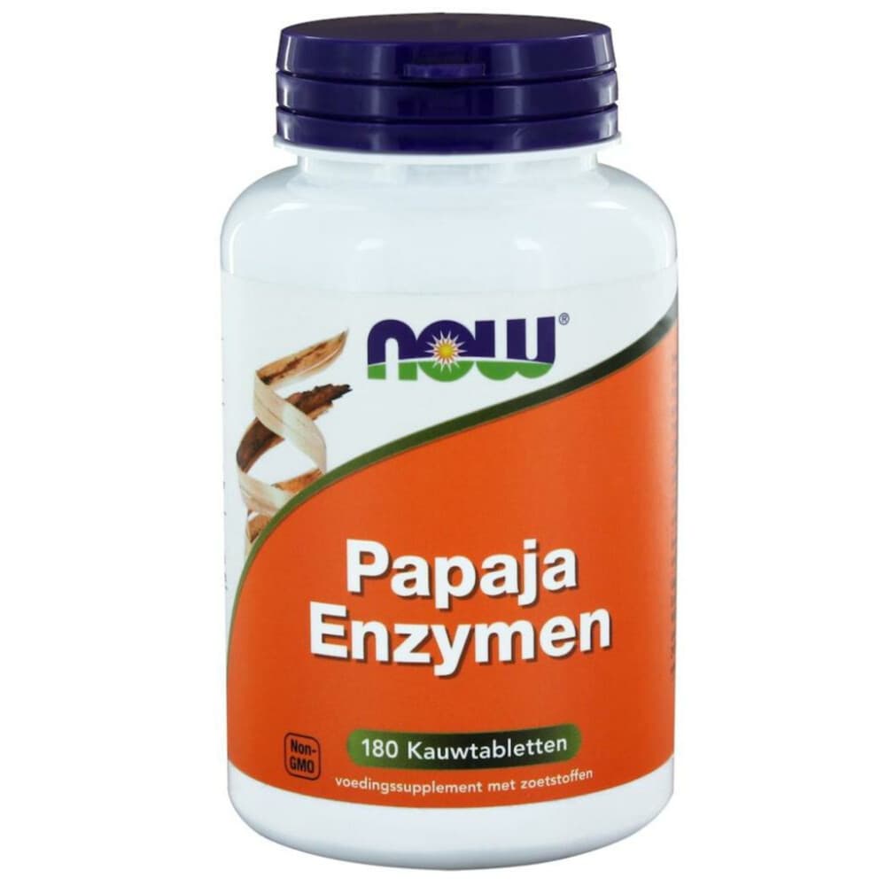 Gratis Verzending: NOW Papaya Enzymen 180 kauwtabletten