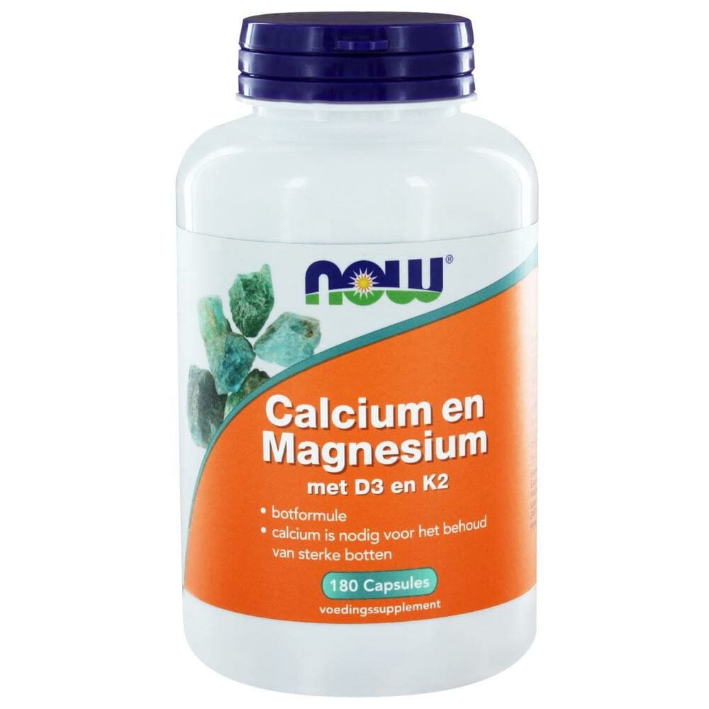 Gratis Verzending: 2x NOW Calcium Magnesium Dk 180 capsules