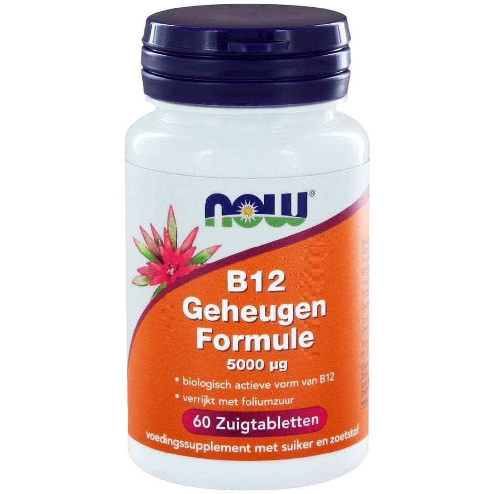 Gratis Verzending: 2x NOW B12 Geheugen Formule 5000 60 stuks