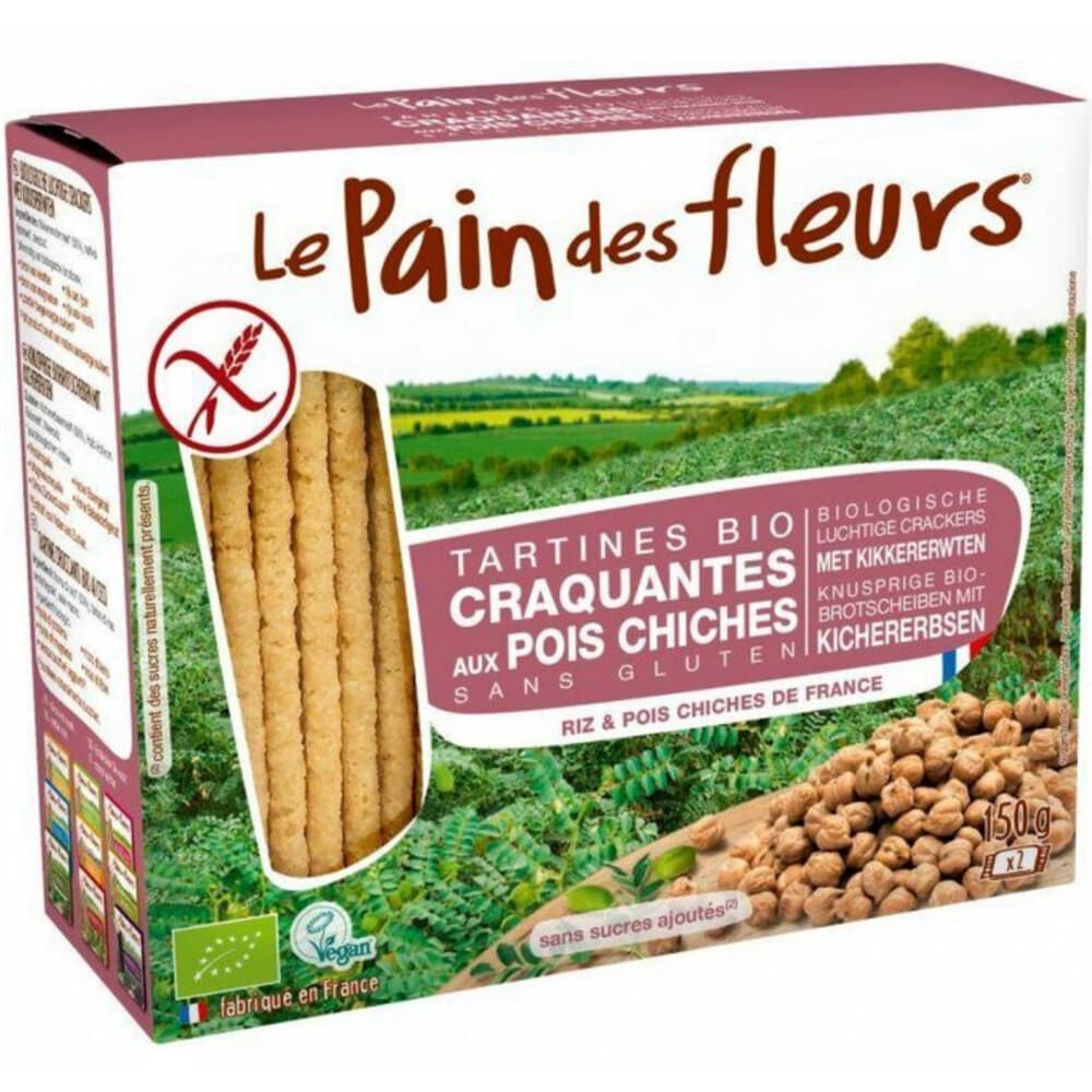 3x Pain fleur Kikkererwt Cracker Bio 150 gr