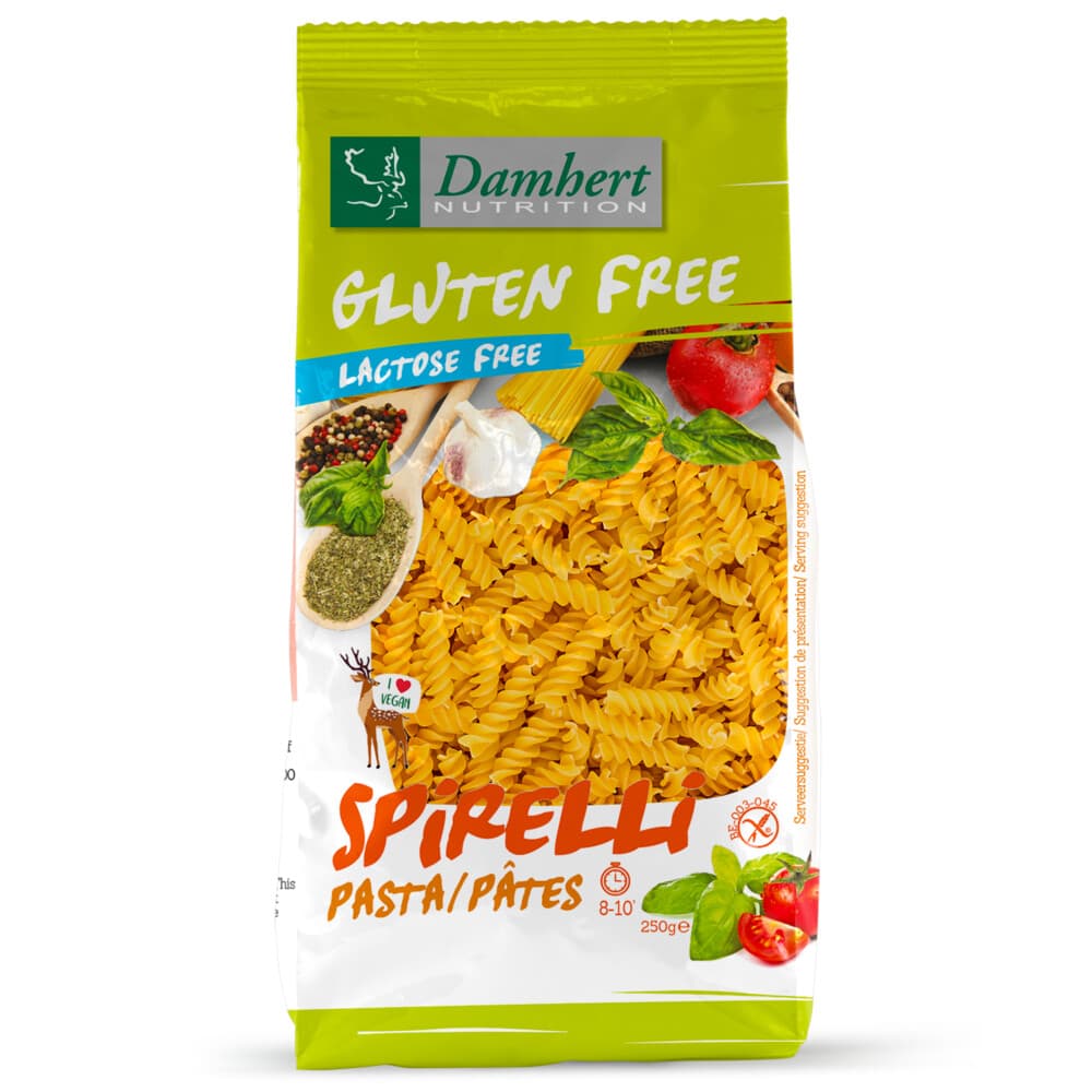 3x Damhert Glutenvrij Pasta Spiraaltjes 250 gr
