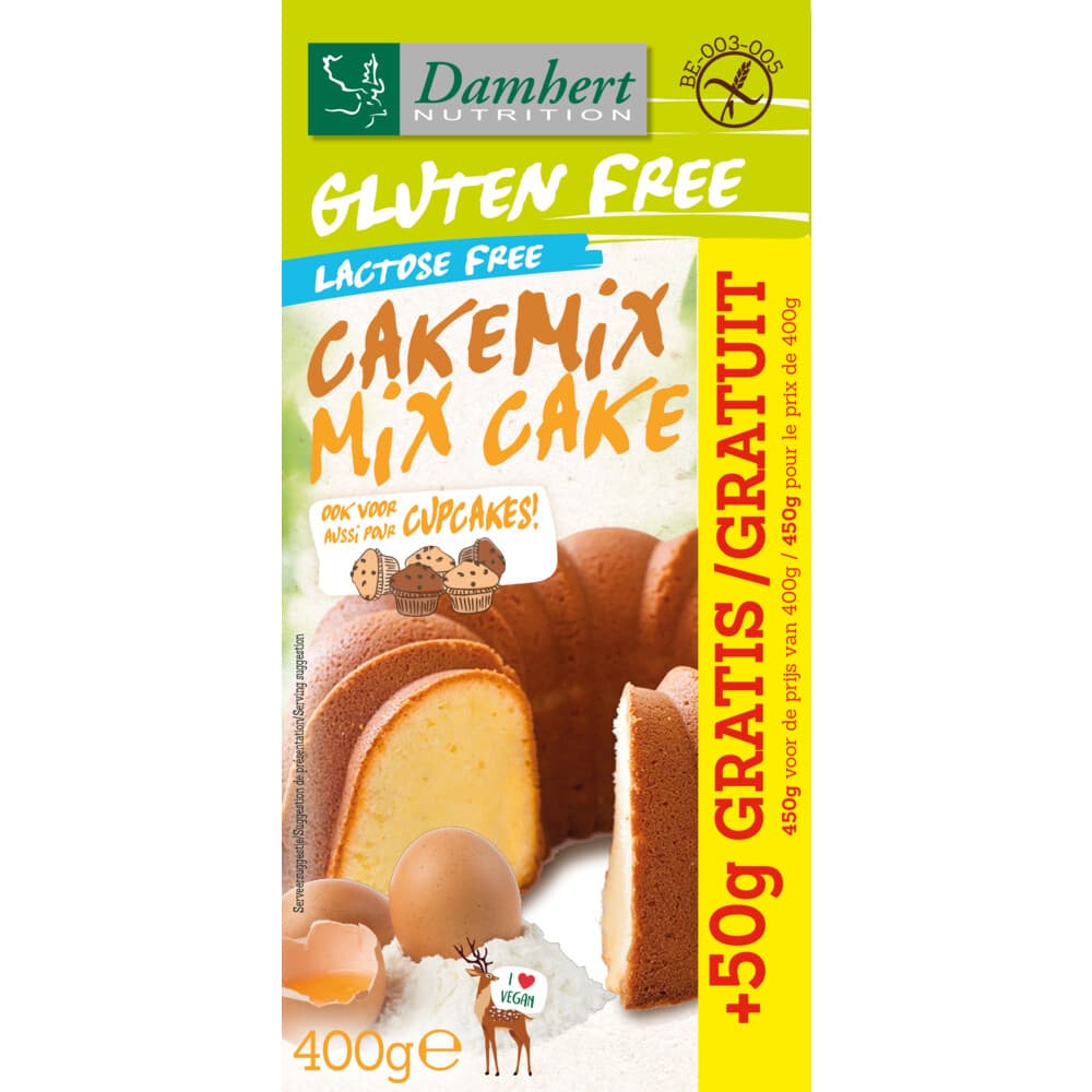 Damhert Glutenvrij Cakemix 400 gr