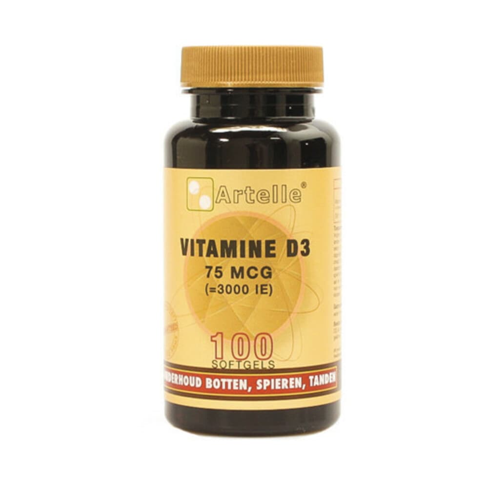 Gratis Verzending: Artelle Vitamine D3 75 Mcg 3000Ie 100 softgels
