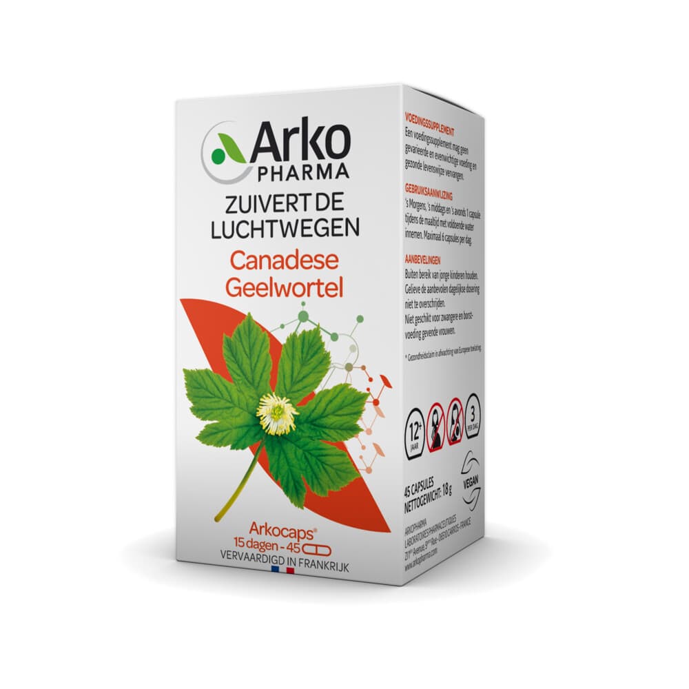 Gratis Verzending: Arkopharma Canadese Geelwortel 45 capsules