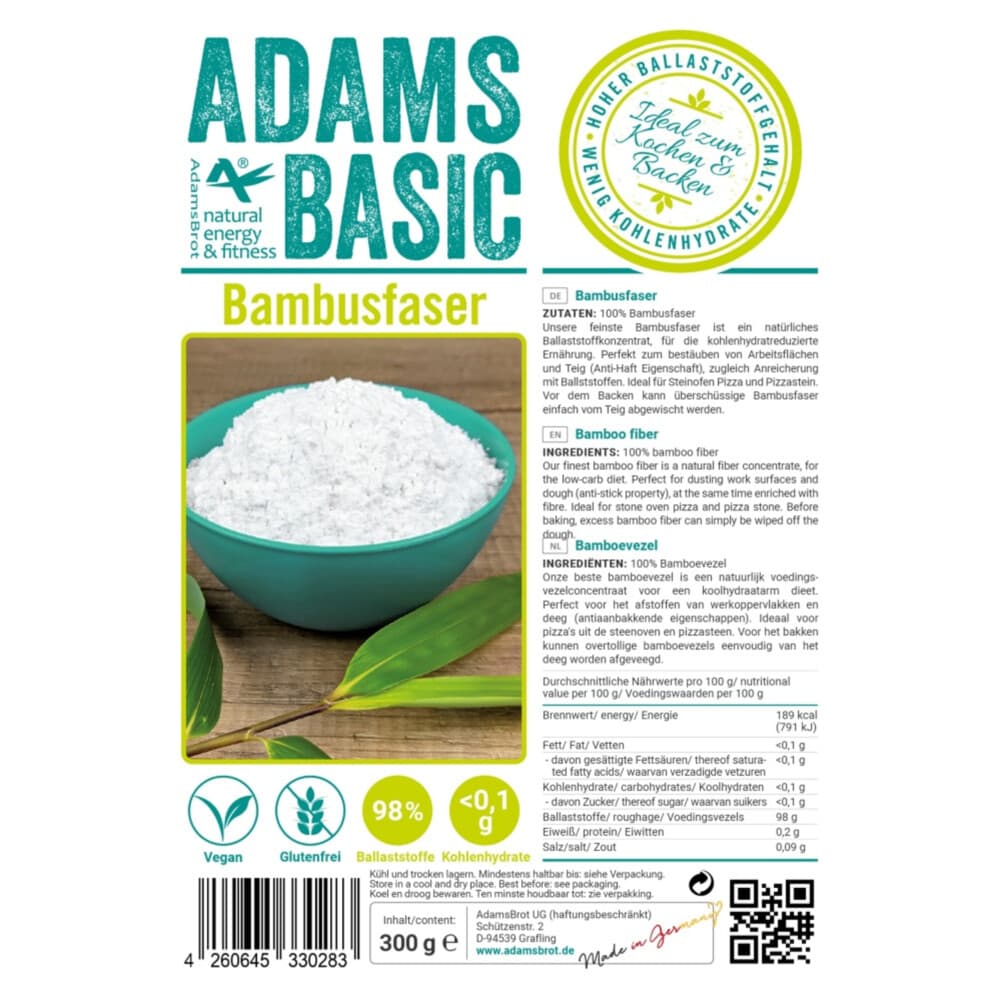 6x Adams Bamboevezel 300 gr