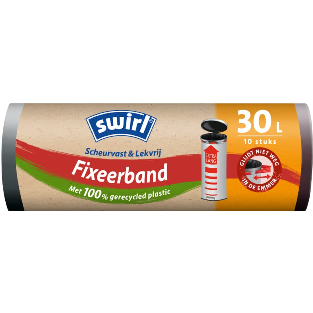 Swirl Pedaalemmerzakken XL met Fixeerband 30 liter 10 stuks
