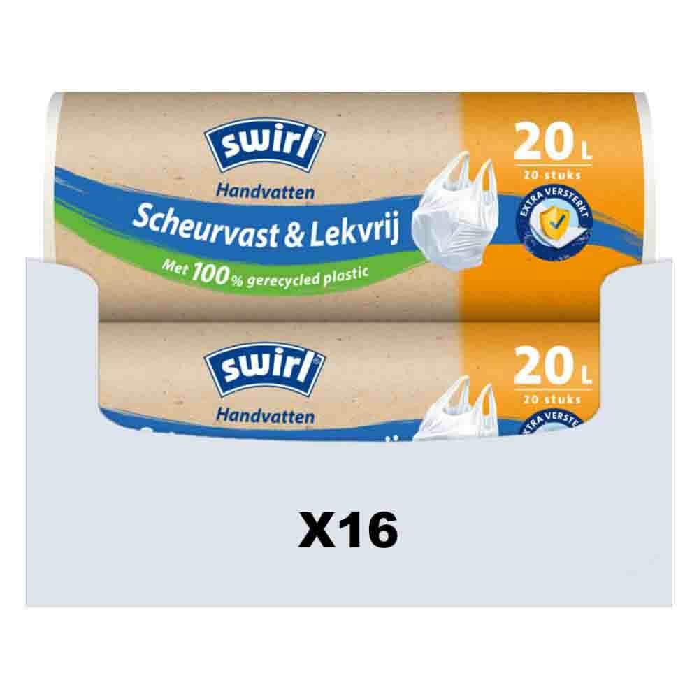16x Swirl Pedaalemmerzakken met Handvat 20 liter 20 stuks