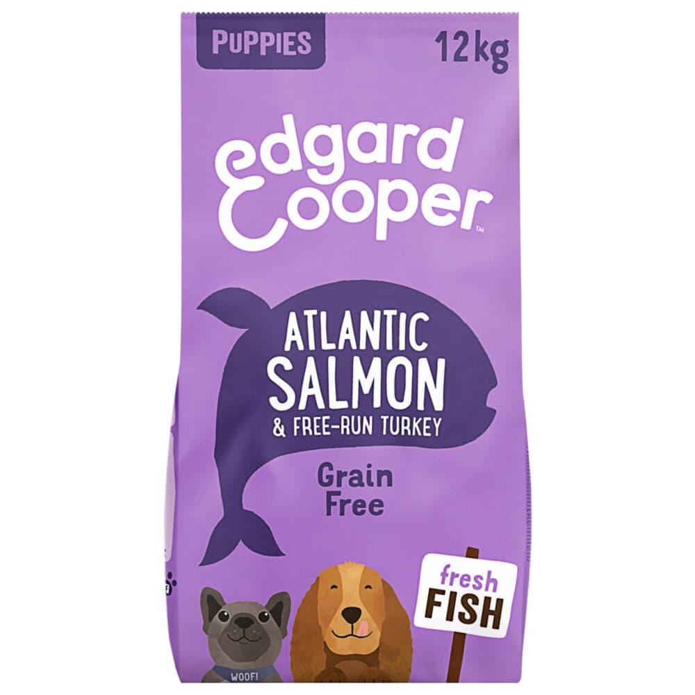 2x Edgard&Cooper Hondenvoer Droog Verse Zalm en Kalkoen Puppy 12 kg
