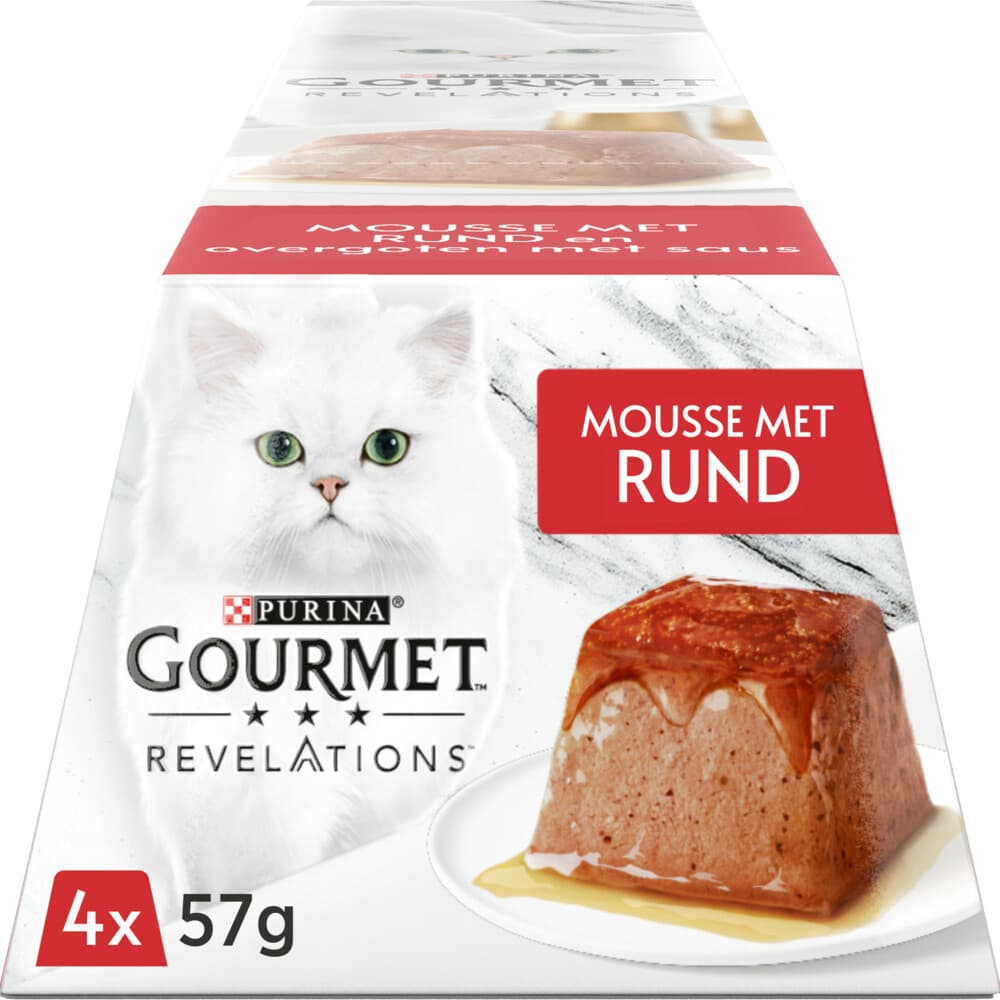 6x Gourmet Revelations Kattenvoer Nat Mousse Rund 4 x 57 gr