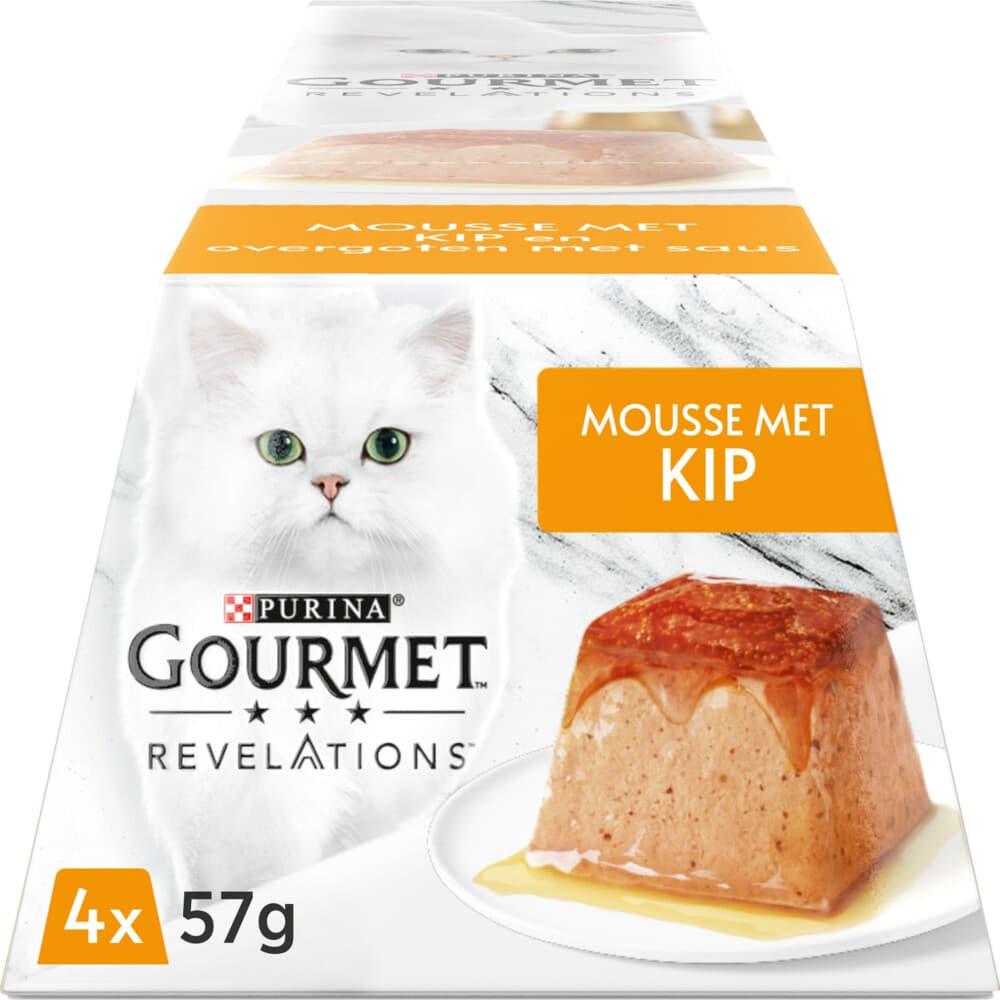 6x Gourmet Revelations Kattenvoer Nat Mousse Kip 4 x 57 gr