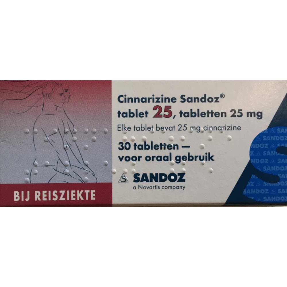 Sandoz Cinnarizine 25mg Bij Reisziekte 30 tabletten