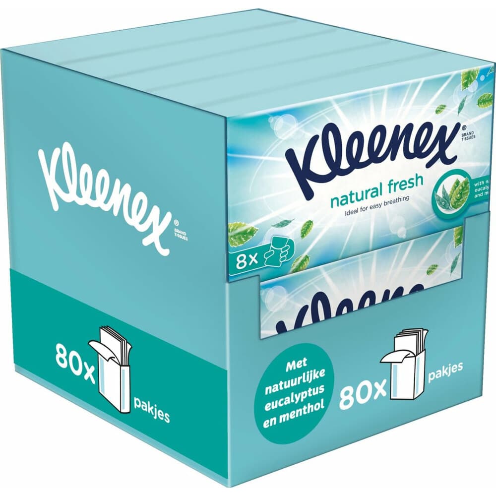 10x Kleenex Balsam Menthol Tissues 8 stuks
