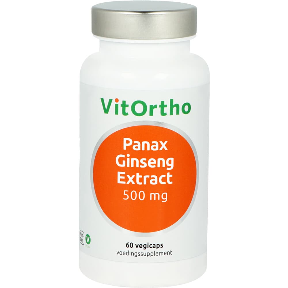 Gratis Verzending: Vitortho Panax Ginseng Extract 500 mg 60 vegacapsules