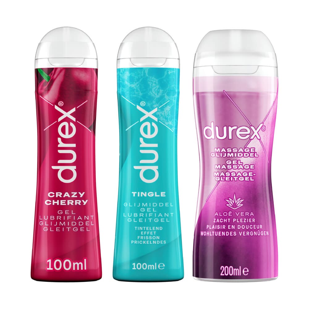 Durex Glijmiddel Massage Ylang Ylang&Tingle&Crazy Cherry Pakket