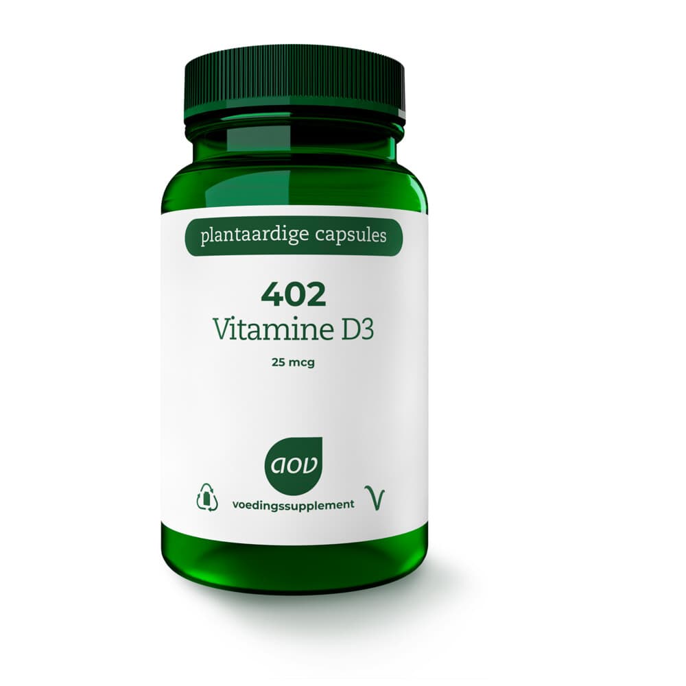 Gratis Verzending: 2x AOV 402 Vitamine D3 25 mcg 60 vegacapsules